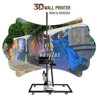Máquina de impresión de pared Vertical 3D de nuevo estilo, impresora de barniz Digital de inyección de tinta portátil y máquina de pintura UV de pared de tinta de impresión
