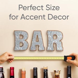 Decorazione da Parete in Metallo Zincato con Lettera D 3D, <span class=keywords><strong>Stile</strong></span> Rustico/Vintage/Western/<span class=keywords><strong>Industriale</strong></span>, Adatto per <span class=keywords><strong>Soggiorno</strong></span> e Ingresso - Product Image 5