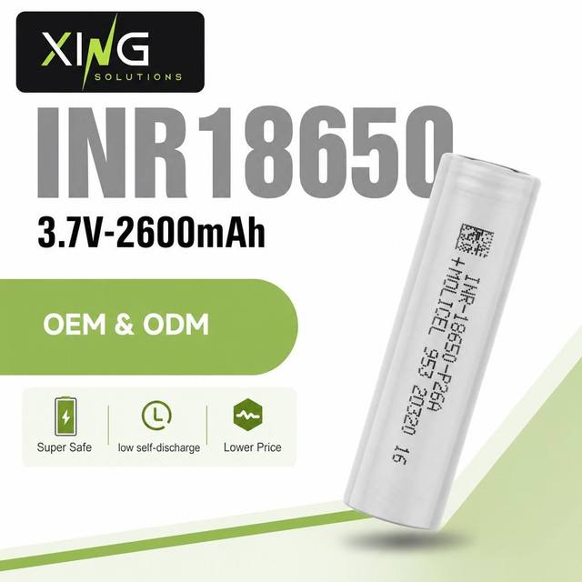 18650 Li-ion Battery 2600mAh 3.7V Rechargeable NCM Cell for LED Flashlight Toys