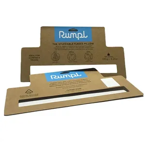 Tarjeta de encabezado colgante de papel Kraft marrón liso impresa personalizada de alta calidad de entrega rápida