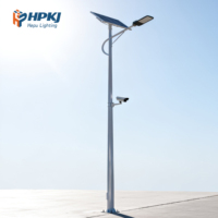Farolas LED de 50W, 80W, 100W, Paneles Solares y Luminarias Combinados en un Solo Producto, Farolas Solares de Ahorro de Energía