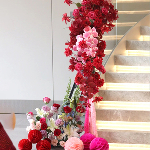 New Style <b>Christmas</b> Artificial Rose Daisy <b>Wreath</b> Outdoor Seasonal Wall Hanging Wedding Welcome <b>Front</b> <b>Door</b> Decoration Garland - Product Image 3