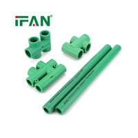 Raccords de plomberie PPR verts IFAN 20-110 mm Gamme complète : coudes, tés, raccords, réducteurs, vannes à boisseau sphérique – Kit complet de raccords de plomberie PPR