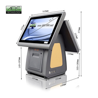 Sistema de Caja Registradora POS Todo en Uno de Alta Calidad con ABS, Modelo 8000, Impresora Integrada, Pantalla Táctil Capacitiva, Windows 7/10, Wi-Fi 6