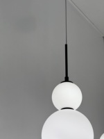 Simple nouveau 2025 répertorié hôtel salle à manger salon chevet décoratif blanc verre globe moderne suspendu boule suspension 2280