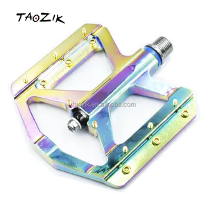 Taozik T035 T251 Titan Trọng Lượng Nhẹ Siêu Nhẹ Bàn Đạp Mạ Điện Đầy Đủ Màu Sắc Anode Đánh Bóng Mtb Gấp Xe Đạp Bàn Đạp