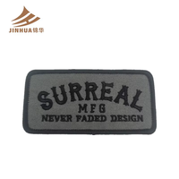 Écussons brodés personnalisés avec logo, bordure en sergé, design en arc, pour sweats à capuche, vestes, jeans, sacs, anti-effilochage, à coudre sur les vêtements
