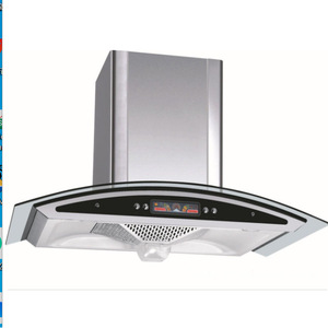 Hotte aspirante Kuchinar à verre incurvé 60 cm murale en acier inoxydable argenté Classe A Énergie pour usage hôtelier - Product Image 3