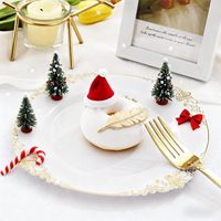 50 assiettes à dessert jetables en plastique robuste, dorées et blanches, de 7,5 pouces, pour mariages et fêtes