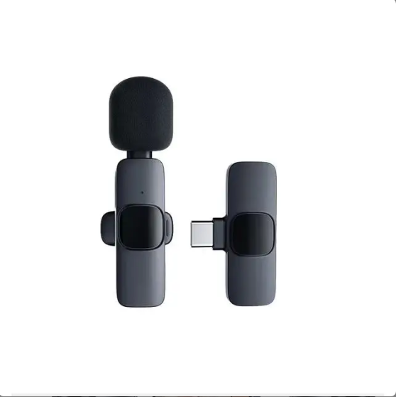 Portable K11 Lavalier Wireless Microphone Dual Mics Metal Plastic Construction Light-weight Conference Outdoor Live Radio Use