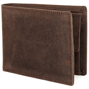 Men's Genuine Leather <b>Wallet</b> Coffee Brown <b>RFID</b> <b>Blocking</b> Large Capacity Retro Crazy Horse Leather Short <b>Wallet</b> Everyday Use - Product Image 1