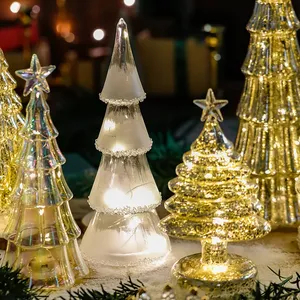 Adorno de Mesa con Forma de Árbol de <span class=keywords><strong>Navidad</strong></span> en Copa de Champán, Estilo Moderno, Decoración Festiva para el Hogar y Jardín - Product Image 2