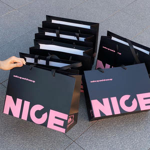 Sac cadeau en papier de luxe imprimé avec logo personnalisé, sac de transport avec votre propre logo, sac de shopping pour vêtements, vêtements pour hommes et femmes - Product Image 6