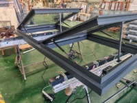 Fenêtre de toit motorisée en alliage d'aluminium sur mesure, télécommandée, double vitrage, étanche, pour véranda de villa