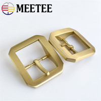 MeeTee AP273 Boucle de ceinture en cuir Boucle ardillon réglable en laiton Boucle ardillon décorative de haute qualité pour ceinture pour hommes