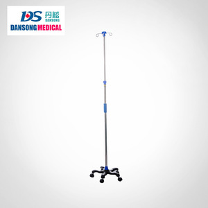 Soporte telescópico para suero intravenoso Dansong Medical, de acero inoxidable, portátil, con ruedas, para uso doméstico y hospitalario. - Product Image 2