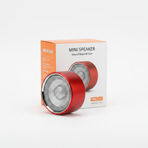 Mini Altoparlante Portatile da Esterno con Suono Superiore, in Lega di Alluminio Rossa Circolare per Dispositivi Cellulari Universali - Product Image 2