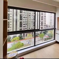 Ventanas Plegables de PVC de Alta Calidad y Diseño Moderno, Fácil Operación, Doble Acristalamiento Vertical, Insonorizadas, con Pantalla Magnética Exterior