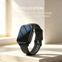 Montre connectée GPS GS20 avec écran AMOLED carré, appels vidéo, suivi de la fréquence cardiaque, de l'oxygène sanguin, de la température corporelle et moniteur de bien-être
