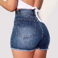 Nouveaux shorts en jean nylon/coton respirants et tendance pour femme, taille mi-haute, coupe large, sportifs, avec logo à la taille, pour l'automne
