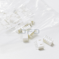 Conector XH2.54 de 4 pines macho recto para PCB, blanco, paso de 2.54mm XH para PCB