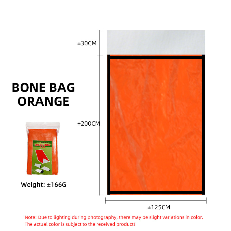 Sac de couchage orange| Emballage en sachet à fermeture zip