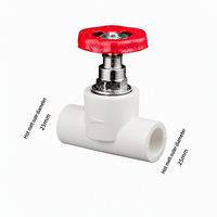 Vanne en S en acier inoxydable PPR, raccordement par fusion thermique, résistante à la corrosion, DN15 DN20 DN25, vanne d'arrêt pour conduite d'eau