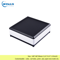Boîtier de jonction électronique DIY en aluminium, boîtier industriel, boîtier pour haut-parleur, boîtier d'amplificateur en aluminium 140*140*30mm