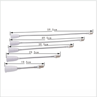 Adaptateur d'extension de douille flexible 360 degrés E14 vers E27 pour ampoule LED, support de lampe, rallonge de douille à vis 195mm 295mm 395mm 595mm