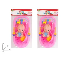 Baignoire pour bébé MAZZEO GIOCATTOLI en plastique avec poupée, 32x21 cm, pour les enfants de 2 à 4 ans