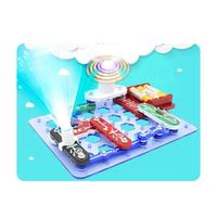 Kit de blocs de circuits électroniques, arbre de Noël à fibres optiques, disque LED rotatif, tige, jouet d'expérimentation scientifique, cadeau pour enfants