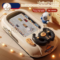 Console de Jeu de Course STIM pour Enfants avec Simulation de Parcours d'Obstacles et Volant de Course Électrique en Plastique
