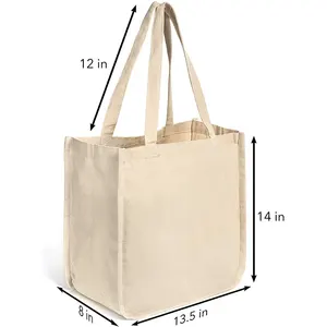 Üst satış çevre dostu naylon alışveriş çantası fermuarlı pamuk alışveriş kanvas çanta