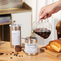 Gobelet isotherme portable en acier inoxydable 304 pour café Americano, à double paroi, design à paroi droite, avec paille, pour le commerce transfrontalier