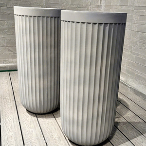 Modern Eco-Friendly Clay Fiber Flower Pot with Hanging Design and Drainage Hole for Home Garden or Shopping Mall Use - Product Image 1