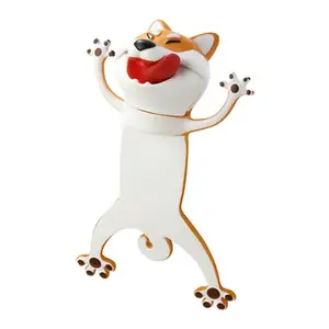 Custom Logo High Quality PVC Cartoon 3d Animal Ouch Funny Cute Bookmark For Gift