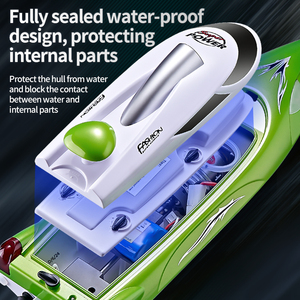Barco RC de <span class=keywords><strong>2</strong></span>.4GHz para Niños, Regalo para Niños, HJ806, para Piscina y Lago al Aire Libre, Barco Rápido con Luces LED a Prueba de Agua, Listo para Usar, 200m, Venta al Por Mayor de Fábrica OEM - Product Image 3