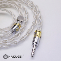 Câble coaxial pour écouteurs Litz 6N en argent pur 4.4 2.5 0.78 MMCX pour moniteur, haut-parleur et lecteur DVD