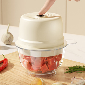Electric <b>Garlic</b> Mincer Plastic Automatic Kitchen Food Grinder For <b>Garlic</b> Chili Meat - Product Image 2