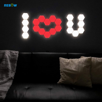 Lampe murale à led blanche en forme de nid d'abeille, ampoule, en vrac, luminaire d'intérieur, décoratif, éclairage mural hexagonal, 12w RGB, livraison directe