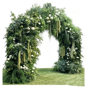 Toile de fond florale incurvée romantique pour la photographie de couple, les photos de groupe de mariage et la décoration de scène de mariage - Product Image 3