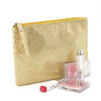 Pochette de sac cosmétique à paillettes d'or de style chaud personnalisée en usine impression d'un nouveau sac cosmétique à bas prix Eco