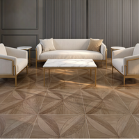 Baldosas de Porcelana con Aspecto de Madera Moderna de 500x500 mm, Mate, Antideslizantes, 10 mm de Grosor, Antibacterianas, para Sala de Estar, Dormitorio, Cocina, Comerciales