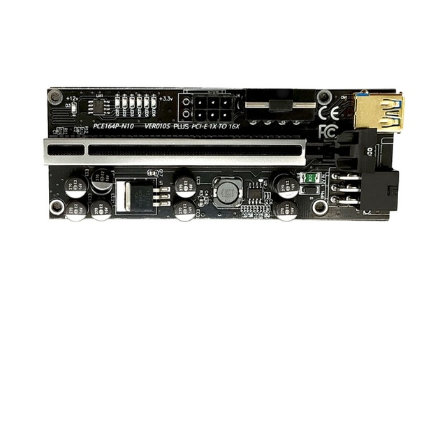 010S Plus Riser Card 6 Pins USB 3.0 1X 16X Extender 1X to 16X 6PIN PCIE Riser 010S PLUS Risers