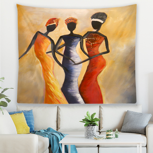 <span class=keywords><strong>Tapisserie</strong></span> murale en polyester 100% imperméable personnalisée à imprimé numérique de style africain pour la décoration de la maison - Product Image 2