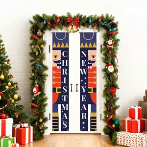 1*6ft <b>Nutcracker</b> Soldier <b>Christmas</b> Door Hanging <b>Decorations</b> Couplets PVC & Polyester Long Rectangle for Home <b>Decoration</b> - Product Image 3