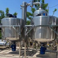Homogénéisateur sous vide, mélangeur émulsifiant cosmétique, crème, lotion, réservoir de mélange en acier inoxydable, machine émulsifiante industrielle