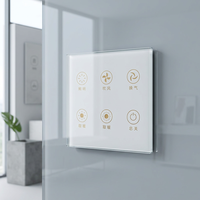 Interrupteur mural tactile en verre trempé de 2 mm, 3 mm, 4 mm, panneau en verre sensible pour la décoration murale de la maison intelligente, interrupteurs et prises en verre