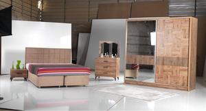 ชุดเฟอร์นิเจอร์ห้องนอนไม้จริง 5 ชิ้น ดีไซน์ทันสมัย สำหรับอพาร์ทเมนต์ - Product Image 2