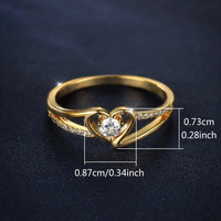 Bague en cuivre plaqué or 18 carats, creuse, sculptée, sertie de zircone cubique, pour femme, idéale pour mariage et soirée